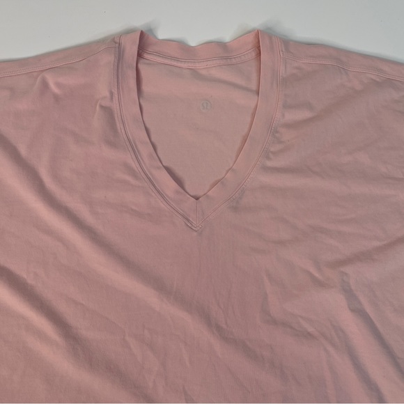 Lululemon V Neck T-Shirt Pink Mist Oversized XXXL - Picture 3 of 9